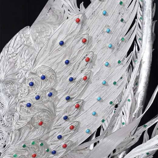 子佩集S999银手工银花丝【凤鸣朝阳宫灯银花丝摆件】大师工坊原创设计（一对）2506 商品图7