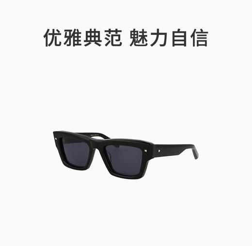 VALENTINO 黑色女士方形太阳镜 商品图0
