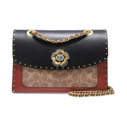 COACH 奥莱款小号女士PVC配皮单肩斜挎 商品图0