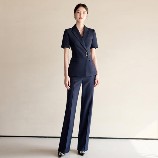 IWY/夏季薄款短袖西装套装女气质英伦风酒店销售职业装正装25CP773 商品图1