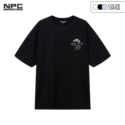 NPC潮牌CC系列三只小狗印花圆领T恤短袖纯棉春夏休闲情侣CC32TE05 商品图5