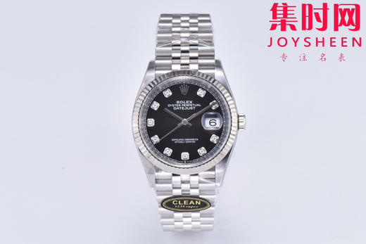 C厂劳力士日志型36mm 黑盘钻面 3235机 五珠链 904L钢 男士腕表 小手腕福音 商品图0