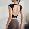 跃牌【倚窗听雨】新款瑜伽背心女带胸垫裸感露背紧身显瘦运动跑步健身上衣DA101 商品缩略图0