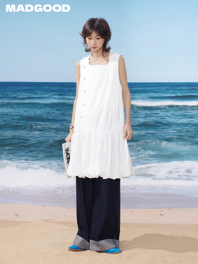 马得工地/MDGDQZ252353/无袖连衣花苞裙