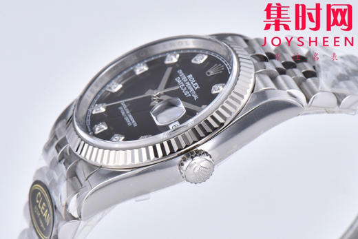 C厂劳力士日志型36mm 黑盘钻面 3235机 五珠链 904L钢 男士腕表 小手腕福音 商品图5