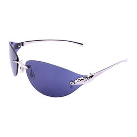 CARTIER 女士紫蓝色无框太阳眼镜