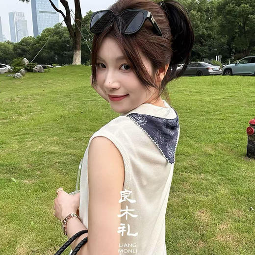 【预售7天】良木礼无袖针织衫（丝巾）（69610） 商品图1