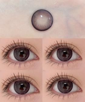 EallaGirl年抛美瞳 猫眼圈圈紫 14.5mm