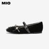 MIO米奥玛丽珍鞋一字带低跟甜美蝴蝶结金属单鞋女M254401602 商品缩略图1