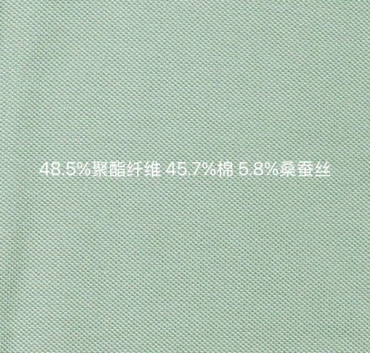 占姆士男士含桑蚕丝纯色螺纹翻领POLO衫新 商品图5