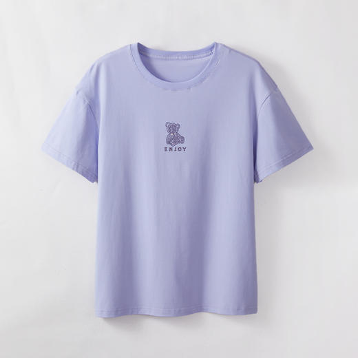 三枪冰泉棉印花圆领落肩短袖女衫24240A211 商品图7