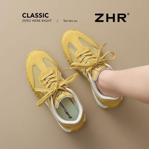 ZHR则则黄色德训鞋网洞透气拼色阿甘鞋2025夏季新款运动休闲鞋女 商品图4