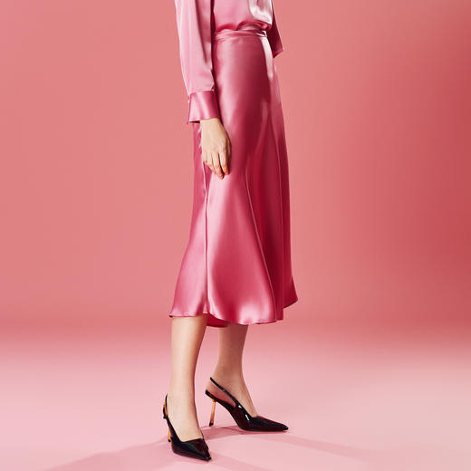 EITIE爱特爱时尚显瘦优雅高腰通勤半身裙秋新款7906608 商品图2