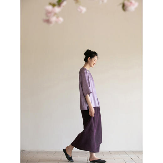 牧衣游原创 18姆米龟裂纹香云纱半裙轻薄复古文艺直筒半裙 初相 商品图2