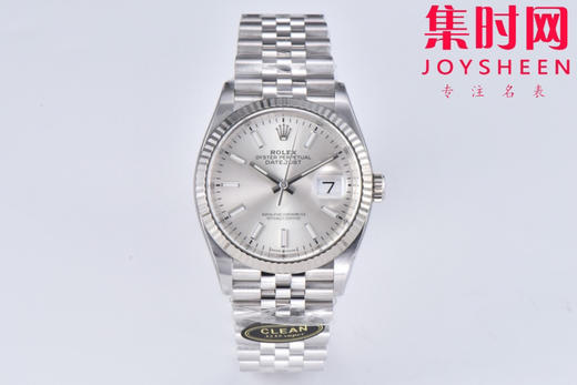 C厂劳力士日志型36mm 条丁银白盘 3235机 五珠链 904L钢 男士腕表 小手腕福音 商品图0