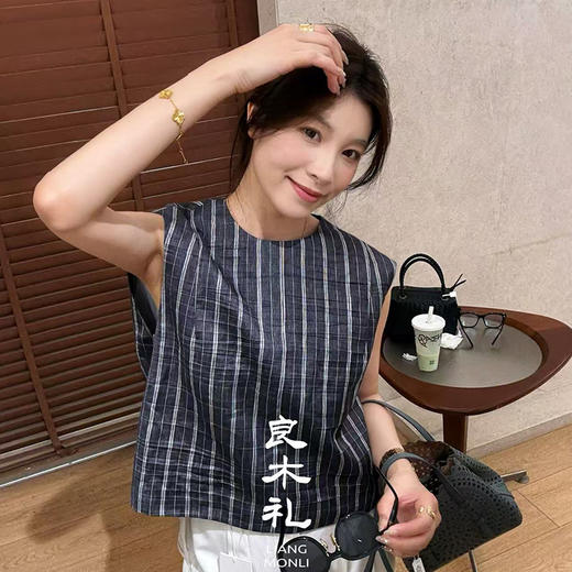 【预售7天】【良木礼圆领条纹背心（2600425） 商品图3