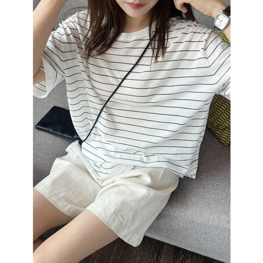 2506413   散步套装 条纹中袖tee，日本醋酸 商品图4