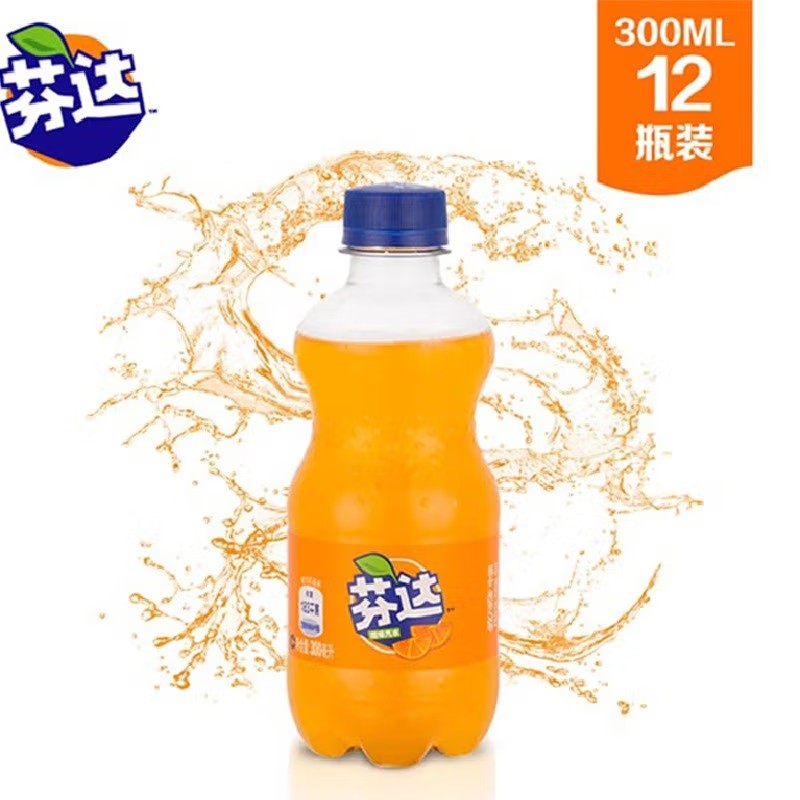 芬达碳酸饮料（含糖 ）300ml12瓶