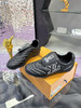 LOUIS VUITTON Footprint 2025春夏男士系列 足球鞋 皮革 系带圆头 低帮 生活休闲鞋 黑色（HC） 商品缩略图1