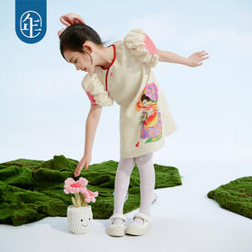 年衣童装女童2025夏季新款中式国风短袖甜美公主海盐达可旗袍裙