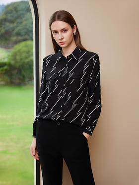 【桑蚕丝条纹衬衫】25年夏季新品女士100%桑蚕丝长袖衬衫薄款外套