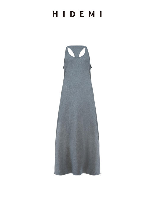 HIDEMI度假系列显瘦弹力自然棉工字背心百搭经典万能连衣裙长裙 商品图12