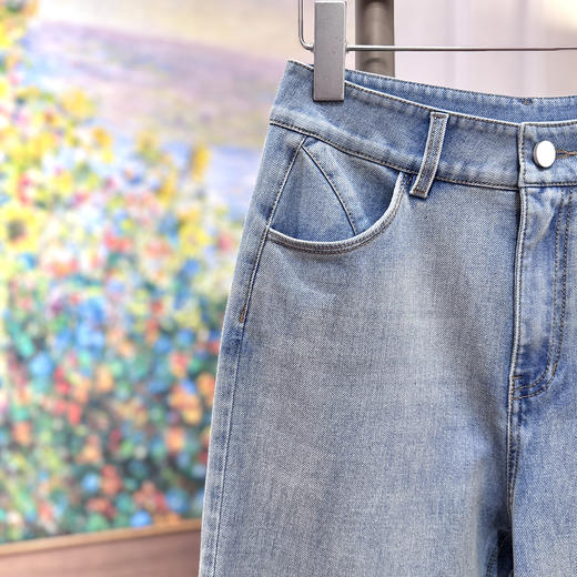 火桐hooton 忽而今夏 超薄四面弹直筒微喇牛仔裤85058 商品图4