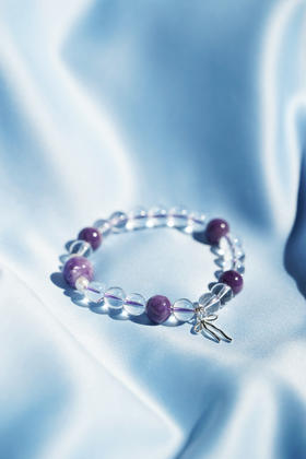 紫龙晶白水晶手串