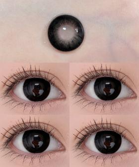 EallaGirl年抛美瞳 咕噜大黑 14.5mm