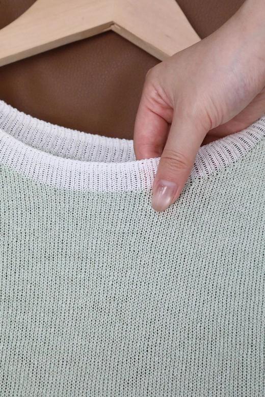 LPIUTY品牌直发！薄荷气泡水~双丝和纸纱针织衫 B017537 商品图9