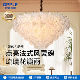 OPPLE欧普照明簪花客厅吊灯奶油风法式装饰卧室灯