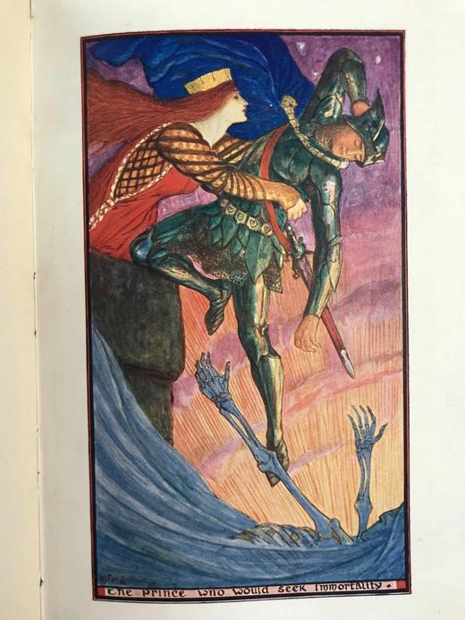 1903年 安德鲁·朗格《深红色童话书》 8幅彩色与大量黑白插图 漆布精装32开 商品图7