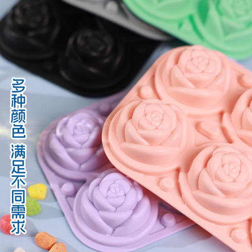 【玫瑰冰格】网红玫瑰花冰块diy冰格100%食品级硅胶模具家用无毒冰格神器制冰 商品图5