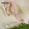 预售7天|仙女风水钻扣带露趾休闲百搭厚底坡跟凉鞋 SFD2115405 商品缩略图1