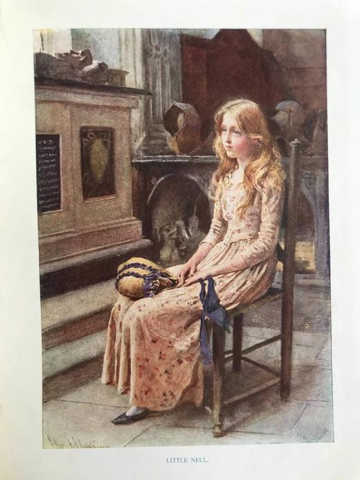 约20世纪早期 狄更斯儿童故事集 12幅彩色与大量黑白文间插图 漆布精装18开 商品图9