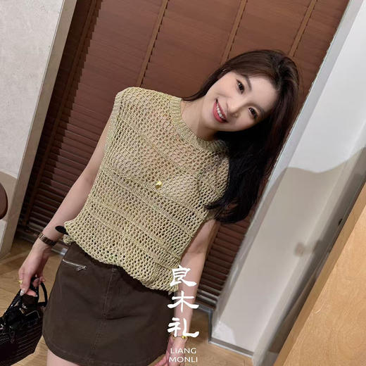 【部分现货】良木礼特种纱手勾背心（801001） 商品图0