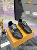 LOUIS VUITTON Footprint 2025春夏男士系列 足球鞋 皮革 系带圆头 低帮 生活休闲鞋 黑色（HC） 商品缩略图2