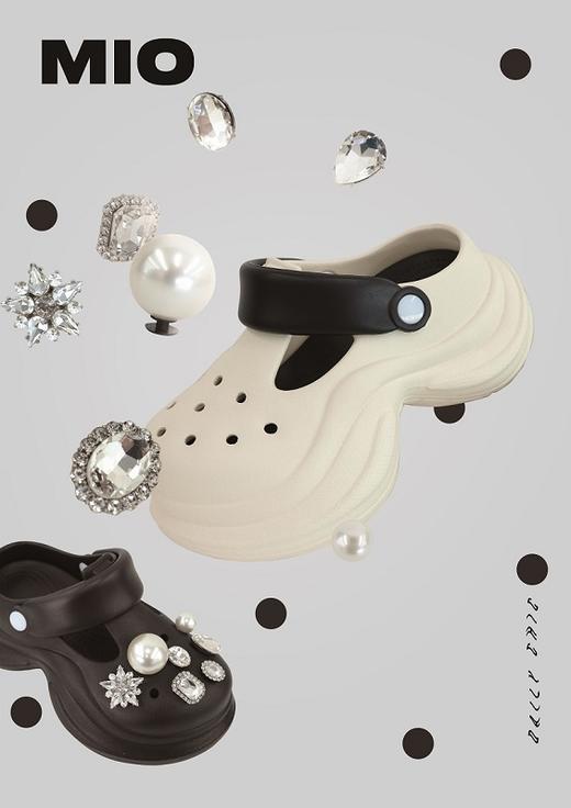MIO米奥洞洞鞋女鞋户外凉拖鞋厚底增高凉鞋沙滩鞋M253102201 商品图1