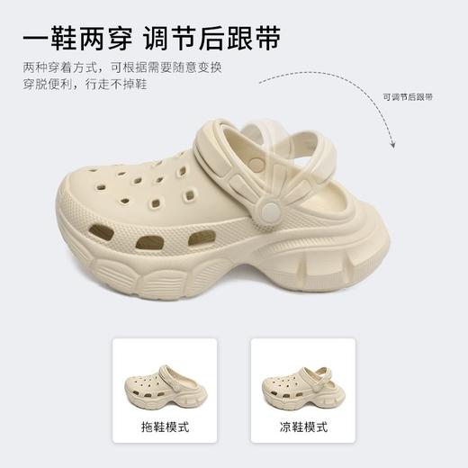 ZHR则则踩屎感增高两穿洞洞鞋女夏季新款凉鞋一脚蹬拖鞋休闲鞋 商品图4