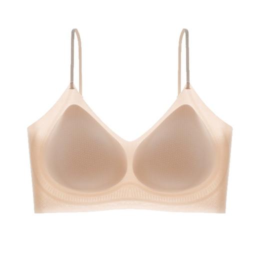 SDE-D09#   山茶花香超薄透气小吊带内衣无钢圈亮闪肩带舒适无痕文胸美背（单件） 商品图4