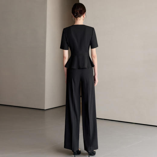 IWY/黑色西装套装女高级感夏季短袖上班通勤工作服面试职业正装25CP745 商品图4