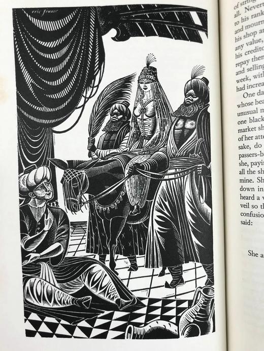 一千零一夜（全4卷） 数十幅木版画插图 精装16开带书匣 商品图10