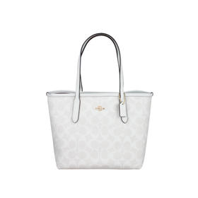 COACH 奥莱款女士PVC配皮单肩斜挎包