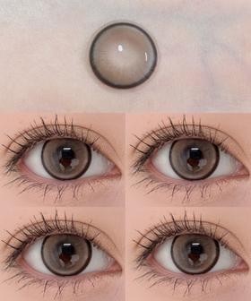 EallaGirl年抛美瞳 猫眼圈圈棕 14.5mm