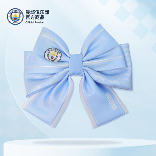 【官方正版】曼城俱乐部 | 蓝白拼色蝴蝶结发卡女生头饰 商品图0