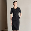 IWY/黑色短袖西装套裙女夏季款气质高级感销售接待职业装工作服25CS745 商品缩略图1