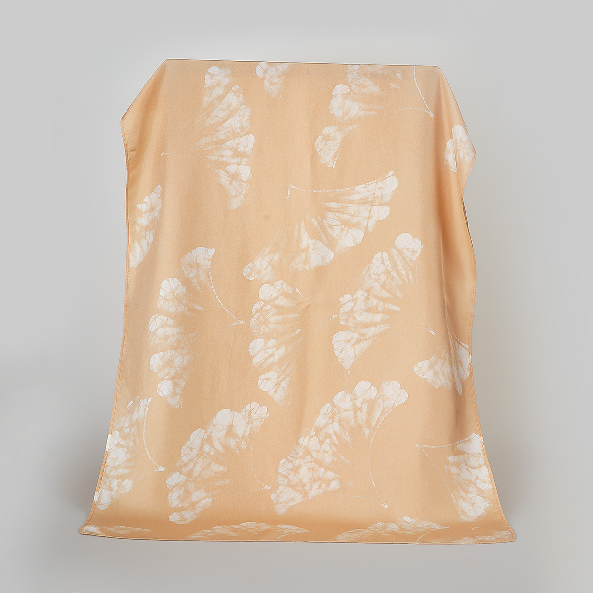 青云染/ClouDyeing 【银杏叶】丝绸 抗皱桑蚕丝披肩-送礼长巾