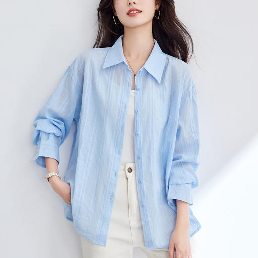 馥迦通勤肌理感纯棉衬衫 商品图2
