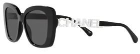 CHANEL 黑色女士方形太阳镜