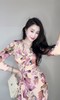 DVF新花色气质温柔风女人味一片式碎花收腰连衣裙 商品缩略图3